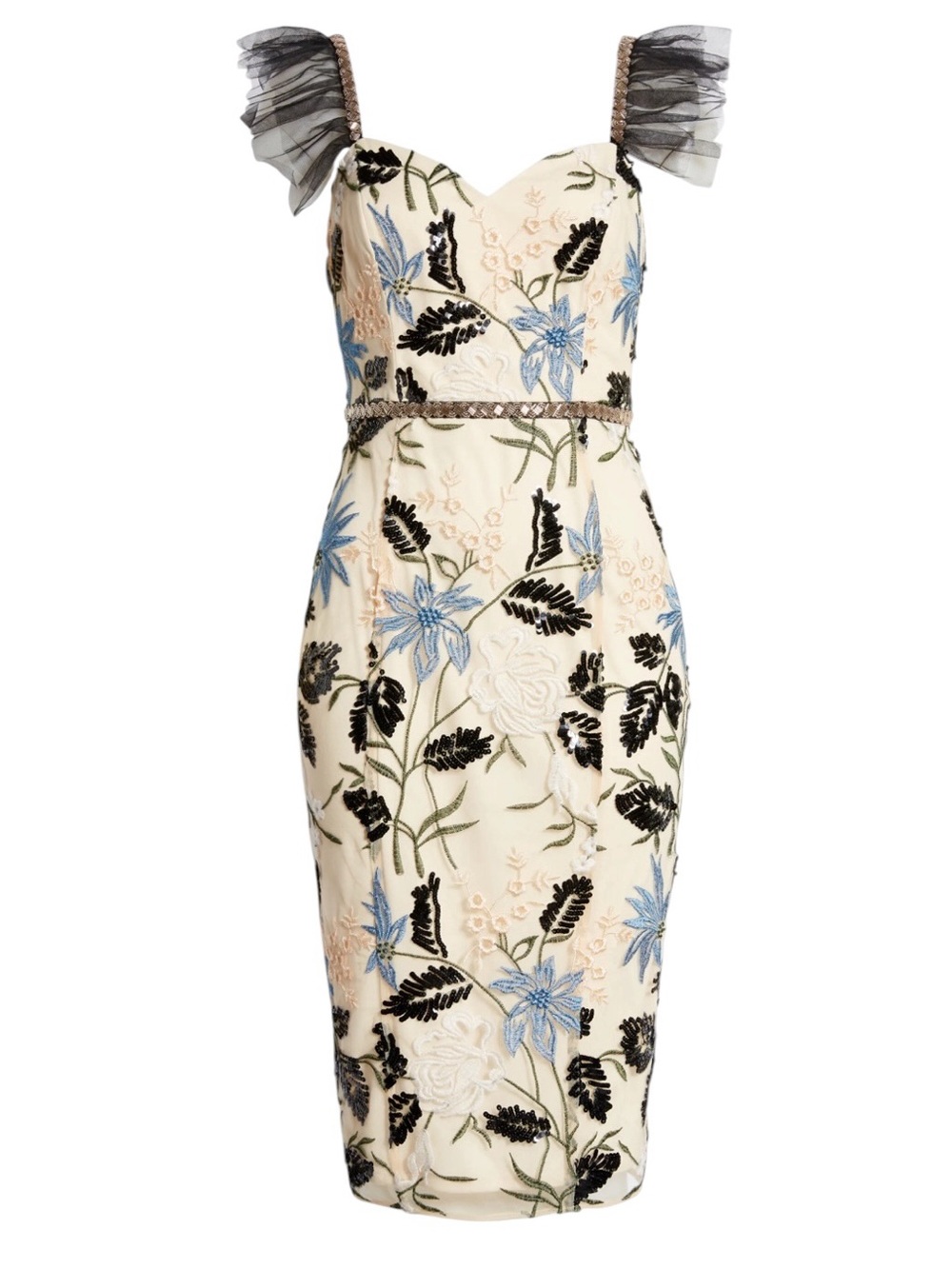 Lulus Showstopper Embroidered Sequin Dress NWT Size Medium